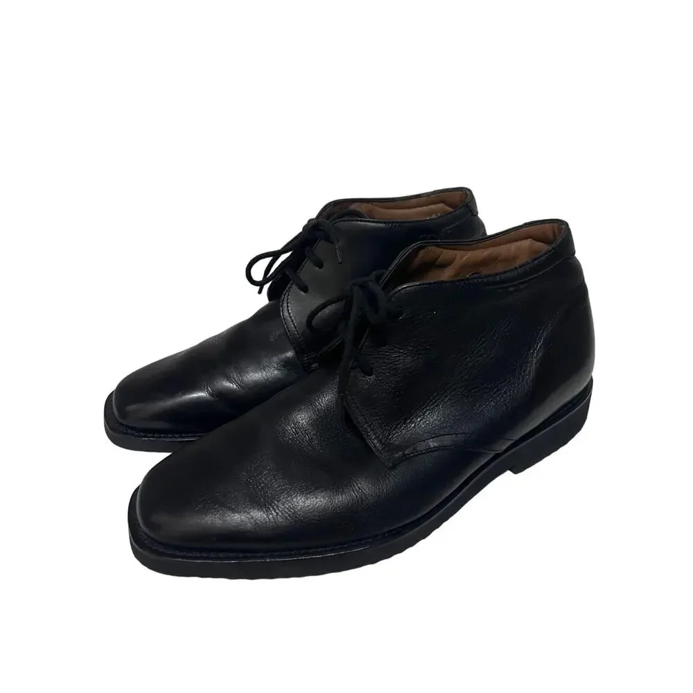 Florsheim FLites Mens Chukka Ankle Boots US 10 D Black Leather Lace Up Shoes